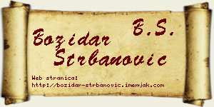 Božidar Štrbanović vizit kartica